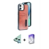 MARSİLYAN™- iPhone 11 Kılıf Yörünge Işık Serisi - Siyah Bilvis 5in1 3D Magic Cam Ekran Koruyucu + Raze Metal Kamera Lens - MI