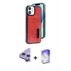 MARSİLYAN™- iPhone 11 Kılıf Yörünge Işık Serisi - Siyah Bilvis 5in1 3D Magic Cam Ekran Koruyucu + Raze Metal Kamera Lens - MR