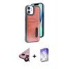 MARSİLYAN™- iPhone 11 Kılıf Yörünge Işık Serisi - Siyah Bilvis 5in1 3D Magic Cam Ekran Koruyucu + Raze Metal Kamera Lens - SH