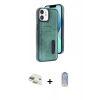 MARSİLYAN™- iPhone 11 Kılıf Yörünge Işık Serisi - Siyah Joko Magic 5D Cam + Pers Alüminyum Kamera Lens - GD