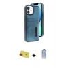 MARSİLYAN™- iPhone 11 Kılıf Yörünge Işık Serisi - Siyah Joko Magic 5D Cam + Rainbow Kamera Lens Koruma Cam - KI