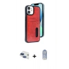 MARSİLYAN™- iPhone 11 Kılıf Yörünge Işık Serisi - Siyah Joko Magic 5D Cam + Pers Alüminyum Kamera Lens - LT