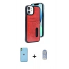 MARSİLYAN™- iPhone 11 Kılıf Yörünge Işık Serisi - Siyah Joko Magic 5D Cam + Neon Fosforlu Kamera Lens - YL