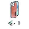 MARSİLYAN™- iPhone 11 Kılıf Yörünge Işık Serisi - Siyah Joko Magic 5D Cam + Raze Metal Kamera Lens - KI