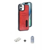 MARSİLYAN™- iPhone 11 Kılıf Yörünge Işık Serisi - Siyah Joko Magic 5D Cam + Renkli Kamera Lens Koruma Cam - YL