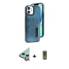 MARSİLYAN™- iPhone 11 Kılıf Yörünge Işık Serisi - Siyah Joko Magic 5D Hayalet Cam + Raze Metal Kamera Lens - KI
