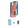 MARSİLYAN™- iPhone 11 Kılıf Yörünge Işık Serisi - Siyah Joko Magic 5D Hayalet Cam + Neon Fosforlu Kamera Lens - MI