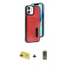 MARSİLYAN™- iPhone 11 Kılıf Yörünge Işık Serisi - Siyah Joko Magic 5D Hayalet Cam + Rainbow Kamera Lens Koruma Cam - KI