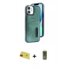 MARSİLYAN™- iPhone 11 Kılıf Yörünge Işık Serisi - Siyah Joko Magic 5D Hayalet Cam + Rainbow Kamera Lens Koruma Cam - KI