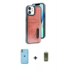 MARSİLYAN™- iPhone 11 Kılıf Yörünge Işık Serisi - Siyah Joko Magic 5D Hayalet Cam + Neon Fosforlu Kamera Lens - YL