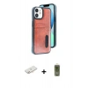 MARSİLYAN™- iPhone 11 Kılıf Yörünge Işık Serisi - Siyah Joko Magic 5D Hayalet Cam + Renkli Kamera Lens Koruma Cam - YL
