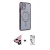 MARSİLYAN™- iPhone 11 Kılıf Zirve Doku Prime - Şeffaf Uv Polymer Nano Ekran Koruyucu + Raze Metal Kamera Lens - SH