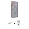 MARSİLYAN™- iPhone 11 Kılıf Zirve Doku Prime - Şeffaf Uv Polymer Nano Ekran Koruyucu + Renkli Kamera Lens Koruma Cam - TU