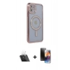 MARSİLYAN™- iPhone 11 Kılıf Zirve Doku Prime - Siyah 3D Antistatik Mat Seramik Nano Ekran Koruyucu + Şeffaf Kamera Lens Koruma Cam