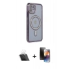 MARSİLYAN™- iPhone 11 Kılıf Zirve Doku Prime - Siyah 3D Antistatik Mat Seramik Nano Ekran Koruyucu + Şeffaf Kamera Lens Koruma Cam