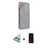 MARSİLYAN™- iPhone 11 Kılıf Zirve Doku Prime - Siyah 6D Antistatik Mat Seramik Hayalet Nano Ekran Koruyucu + Raze Metal Kamera Lens - MI