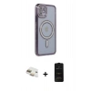 MARSİLYAN™- iPhone 11 Kılıf Zirve Doku Prime - Siyah 6D Antistatik Mat Seramik Hayalet Nano Ekran Koruyucu + Pers Alüminyum Kamera Lens - GD