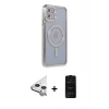 MARSİLYAN™- iPhone 11 Kılıf Zirve Doku Prime - Siyah 6D Antistatik Mat Seramik Hayalet Nano Ekran Koruyucu + Raze Metal Kamera Lens - GS