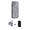 MARSİLYAN™- iPhone 11 Kılıf Zirve Doku Prime - Siyah 6D Antistatik Mat Seramik Hayalet Nano Ekran Koruyucu + Raze Metal Kamera Lens - MR