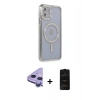 MARSİLYAN™- iPhone 11 Kılıf Zirve Doku Prime - Siyah 6D Antistatik Mat Seramik Hayalet Nano Ekran Koruyucu + Raze Metal Kamera Lens - MR