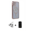 MARSİLYAN™- iPhone 11 Kılıf Zirve Doku Prime - Siyah 6D Antistatik Mat Seramik Hayalet Nano Ekran Koruyucu + Raze Metal Kamera Lens - GS