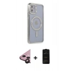 MARSİLYAN™- iPhone 11 Kılıf Zirve Doku Prime - Siyah 6D Antistatik Mat Seramik Hayalet Nano Ekran Koruyucu + Raze Metal Kamera Lens - SH