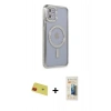 MARSİLYAN™- iPhone 11 Kılıf Zirve Doku Prime - Siyah 6D Mat Seramik Hayalet Nano Ekran Koruyucu + Rainbow Kamera Lens Koruma Cam - KI