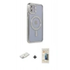 MARSİLYAN™- iPhone 11 Kılıf Zirve Doku Prime - Siyah 6D Mat Seramik Hayalet Nano Ekran Koruyucu + Renkli Kamera Lens Koruma Cam - PE