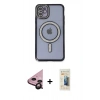 MARSİLYAN™- iPhone 11 Kılıf Zirve Doku Prime - Siyah 6D Mat Seramik Hayalet Nano Ekran Koruyucu + Raze Metal Kamera Lens - SH