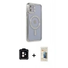 MARSİLYAN™- iPhone 11 Kılıf Zirve Doku Prime - Siyah 6D Mat Seramik Hayalet Nano Ekran Koruyucu + PVD Metal Kamera Lens - TU