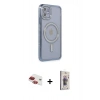 MARSİLYAN™- iPhone 11 Kılıf Zirve Doku Prime - Siyah Bilvis 3D Cam Ekran Koruyucu + Pers Alüminyum Kamera Lens - KI