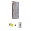 MARSİLYAN™- iPhone 11 Kılıf Zirve Doku Prime - Siyah Bilvis 3D Cam Ekran Koruyucu + Rainbow Kamera Lens Koruma Cam - KI