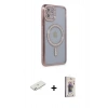 MARSİLYAN™- iPhone 11 Kılıf Zirve Doku Prime - Siyah Bilvis 3D Cam Ekran Koruyucu + Renkli Kamera Lens Koruma Cam - SI