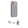 MARSİLYAN™- iPhone 11 Kılıf Zirve Doku Prime - Siyah Bilvis 3D Mat Cam Ekran Koruyucu + Pers Alüminyum Kamera Lens - GD