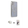 MARSİLYAN™- iPhone 11 Kılıf Zirve Doku Prime - Siyah Bilvis 3D Mat Cam Ekran Koruyucu + Pers Alüminyum Kamera Lens - GD
