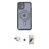 MARSİLYAN™- iPhone 11 Kılıf Zirve Doku Prime - Siyah Bilvis 3D Mat Cam Ekran Koruyucu + Pers Alüminyum Kamera Lens - GD