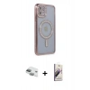 MARSİLYAN™- iPhone 11 Kılıf Zirve Doku Prime - Siyah Bilvis 3D Mat Cam Ekran Koruyucu + Pers Alüminyum Kamera Lens - YL