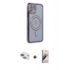 MARSİLYAN™- iPhone 11 Kılıf Zirve Doku Prime - Siyah Bilvis 3D Mat Cam Ekran Koruyucu + Pers Alüminyum Kamera Lens - YL