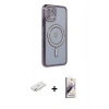 MARSİLYAN™- iPhone 11 Kılıf Zirve Doku Prime - Siyah Bilvis 3D Mat Cam Ekran Koruyucu + Renkli Kamera Lens Koruma Cam - SI