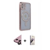 MARSİLYAN™- iPhone 11 Kılıf Zirve Doku Prime - Siyah Bilvis 3D Mat Cam Ekran Koruyucu + Raze Metal Kamera Lens - SH