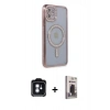 MARSİLYAN™- iPhone 11 Kılıf Zirve Doku Prime - Siyah Bilvis Hayalet Cam Ekran Koruyucu + PVD Metal Kamera Lens - MI