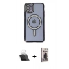 MARSİLYAN™- iPhone 11 Kılıf Zirve Doku Prime - Siyah Bilvis Hayalet Cam Ekran Koruyucu + Kamera Lens Koruma Cam - SF