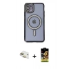 MARSİLYAN™- iPhone 11 Kılıf Zirve Doku Prime - Siyah Buffer Cam Ekran Koruyucu + Gold Pers Alüminyum Kamera Lens