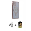 MARSİLYAN™- iPhone 11 Kılıf Zirve Doku Prime - Siyah Buffer Cam Ekran Koruyucu + Raze Metal Kamera Lens - GS
