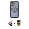 MARSİLYAN™- iPhone 11 Kılıf Zirve Doku Prime - Siyah Buffer Cam Ekran Koruyucu + Raze Metal Kamera Lens - SH