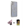MARSİLYAN™- iPhone 11 Kılıf Zirve Doku Prime - Siyah Buffer Cam Ekran Koruyucu + Raze Metal Kamera Lens - SH