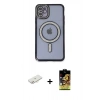 MARSİLYAN™- iPhone 11 Kılıf Zirve Doku Prime - Siyah Buffer Cam Ekran Koruyucu + Renkli Kamera Lens Koruma Cam - YL