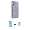 MARSİLYAN™- iPhone 11 Kılıf Zirve Doku Prime - Siyah Joko Magic 5D Cam + Neon Fosforlu Kamera Lens - YL