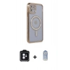 MARSİLYAN™- iPhone 11 Kılıf Zirve Doku Prime - Siyah Joko Magic 5D Cam + PVD Metal Kamera Lens - MI