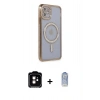 MARSİLYAN™- iPhone 11 Kılıf Zirve Doku Prime - Siyah Joko Magic 5D Cam + PVD Metal Kamera Lens - TU